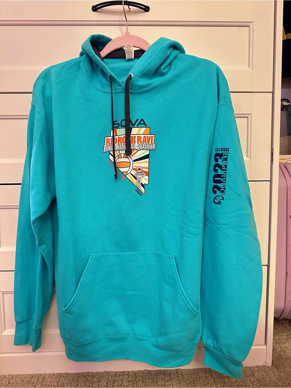 SCVA Red Rock Rave 2023 JNC Las Vegas Qualifiers Fruit of the Loom Teal Hoodie